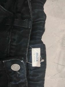 Black Denim Mini Skirt low Waisted