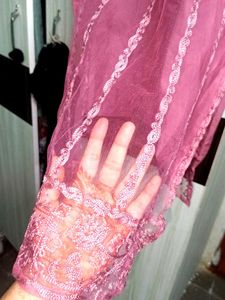 Pink Embroidered Kurta