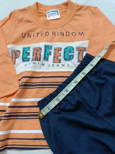 kids tshirt and lower set