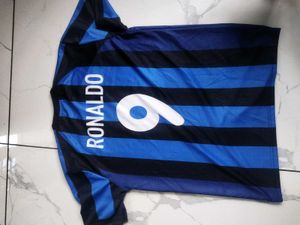 Blue Striped Jersey T-Shirt