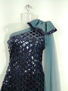 Grey Scquenced Western Dress(women&#39;s)