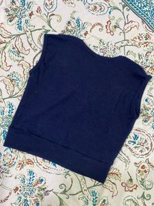 Navy Sleeveless Top