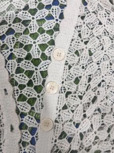 Cream Crochet Top