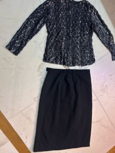 Black Top &amp; Skirt Set