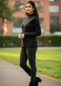 Imported Turtle Neck Woollen Top