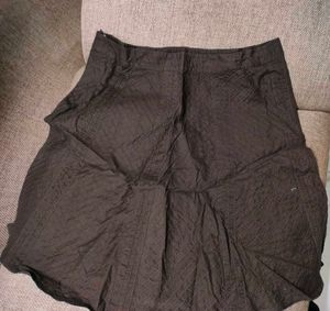 Brown Pleated Skirt