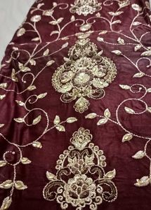 Heavy Embroidery Bridal Party Wear Dress