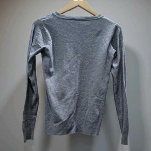 Gray Cable Knit Sweater