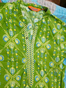 rangriti Olive Green Printed Kurta