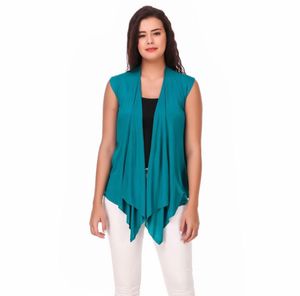 Sleeveless Teal Shrug