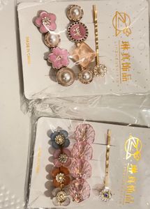 Floral Hair Clip Set of -2  New