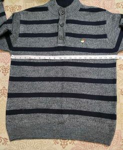 Striped Buttoned Sweater