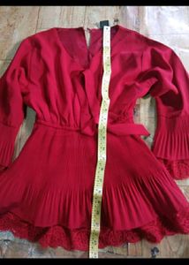 Beautiful Maroon Color Top With Laces