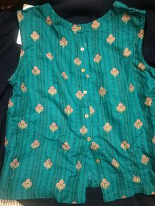 Elegant Teal Floral Kurta