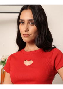 Heart Cutout  Crop Top