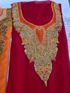 Embroidered Salwar Kameez Suit Fabric With Dupatta