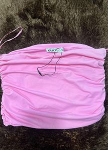 Zara Pink Bandeau Top