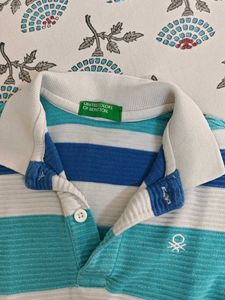 Striped Benetton Polo Shirt
