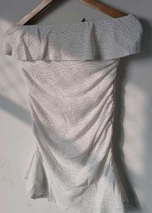 Chic White Bodycon Mini Dress🤍