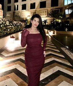 Marron Eve Ruched Dress