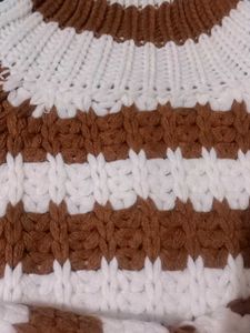 Striped Turtleneck Knit Sweater