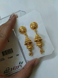Jhumka Earrings Shri Hari Gold Plated Jewellery