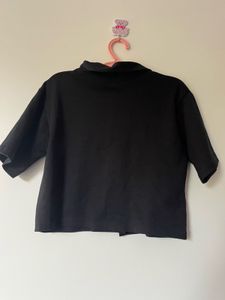 souled store- Floral Print Black Shirt