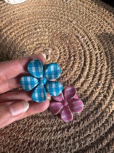 Pink Flower Hair Clip Combo