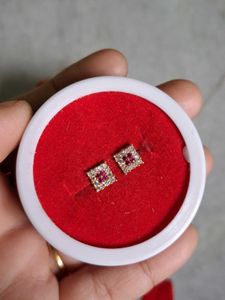 Square Stud Earrings Gold