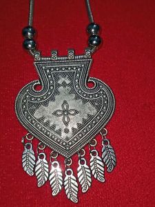 Silver Color Necklace &amp; Earring Set