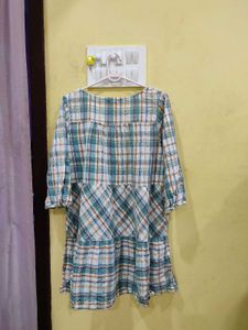 Cute Plaid Korean Tunic Top/Dress