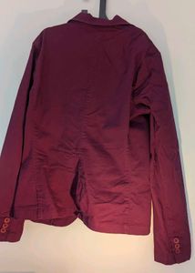 Maroon /burgundy fitted blazer For Women
