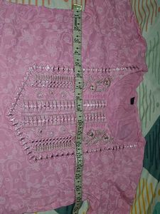 Pink Embroidered Kurta