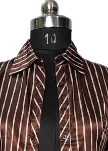 Pinterest Style Striped Brown Shirt