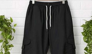 Black Cargo Joggers