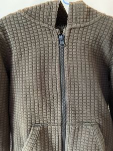 TARGET Brown Quilted Zip-Up Hoodie