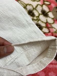 Off White Cotton Pants - Casual Comfort