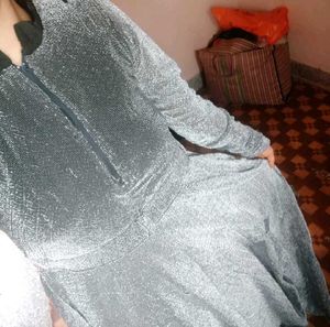 Elegant Grey Maxi Dress