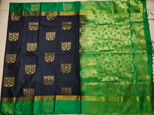 Elegant Blue &amp; Green Saree
