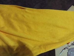 Yellow Cotton Linen Leggings