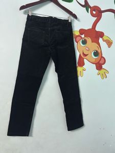 Pantaloons Juniors Corduroy Black Trousers