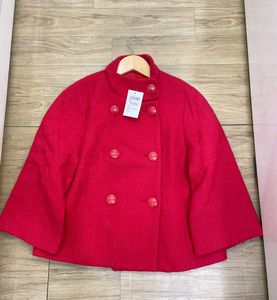 Chic Red Short Coat - Size S/M