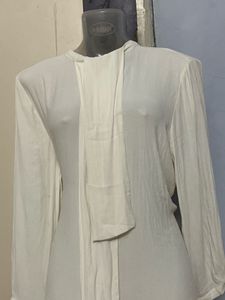 Zara Branded White Elegant Top