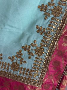 Gota Patti Saree with Banarasi Border