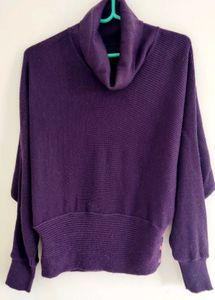 Purple Turtleneck Sweater