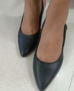 T-Eleven Black Slingback Kitten Heels