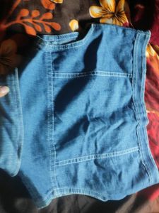 Blue denim Crop Jacket
