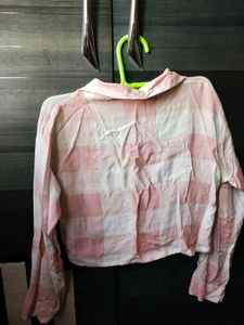 Cute Pink Plaid Crop Top