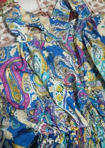 Paisley Print Mini Dress
