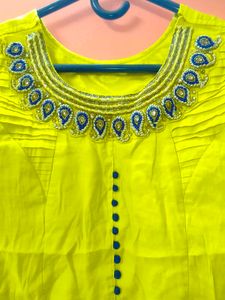 Vibrant Yellow Kurti
